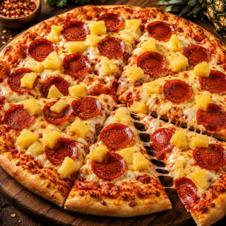 Pepperoni Pineapple Pizza