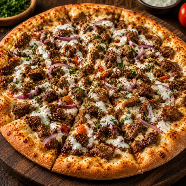 Lamb Pizza.