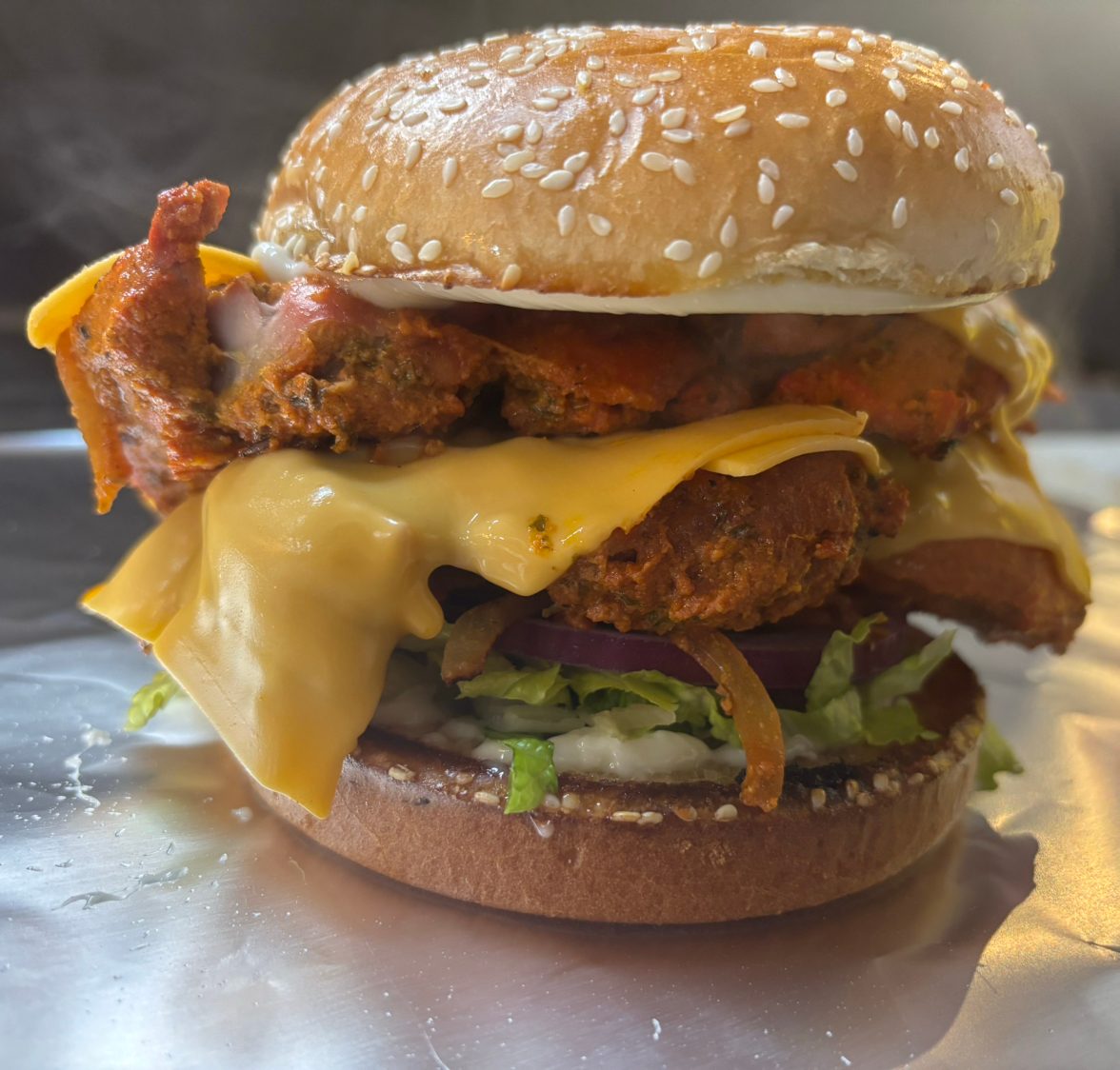 Double Chicken Burger.