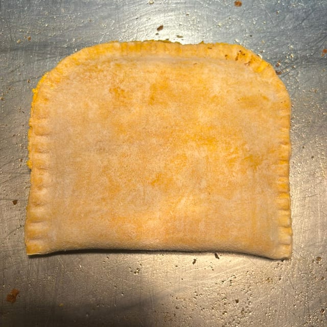 Caribbean Halal Beef Pattie.