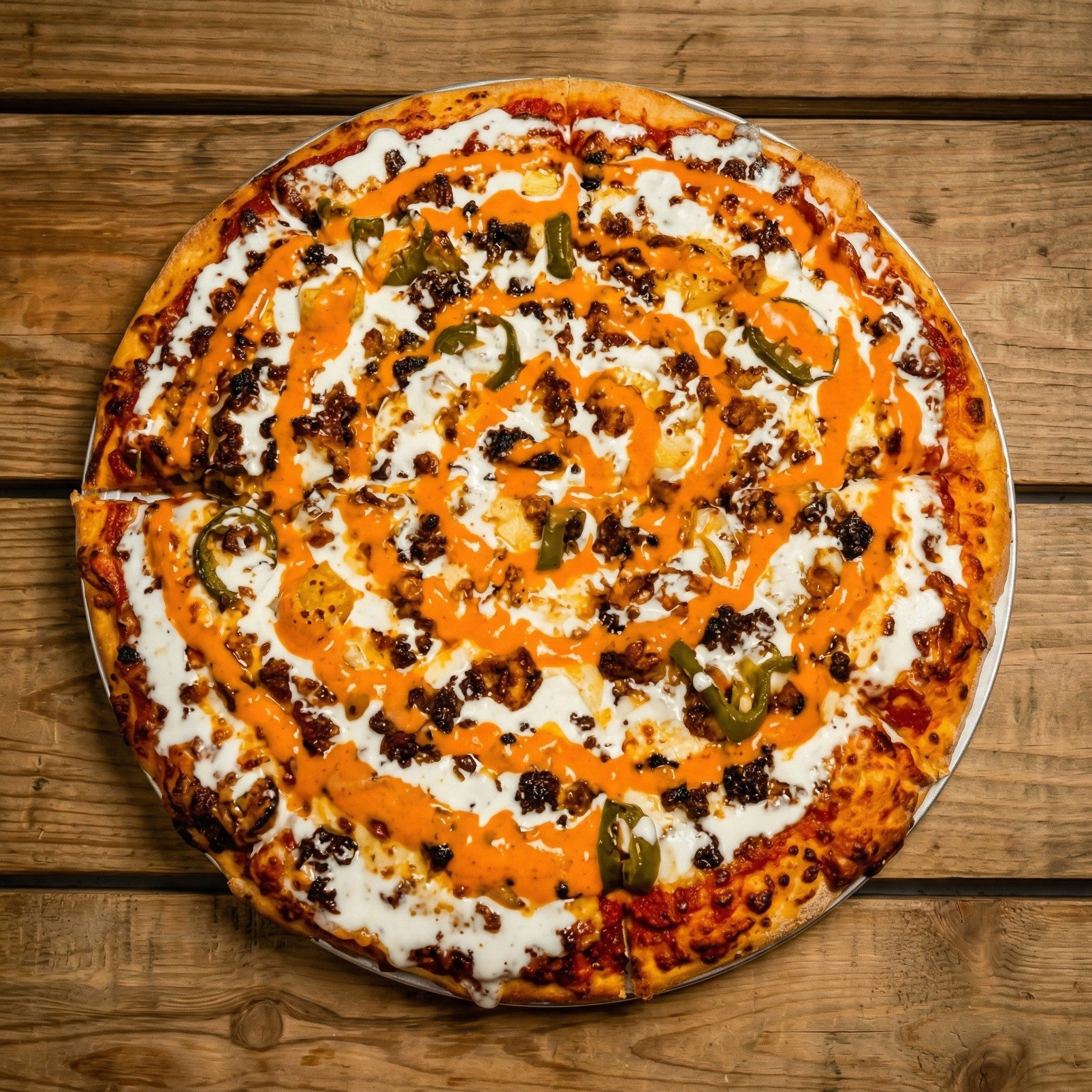 Buffalo Chicken Pizza.
