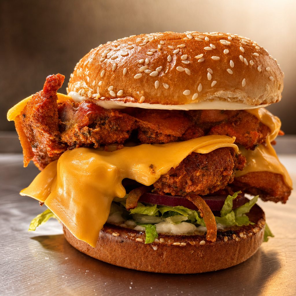 Double Chicken Burger.